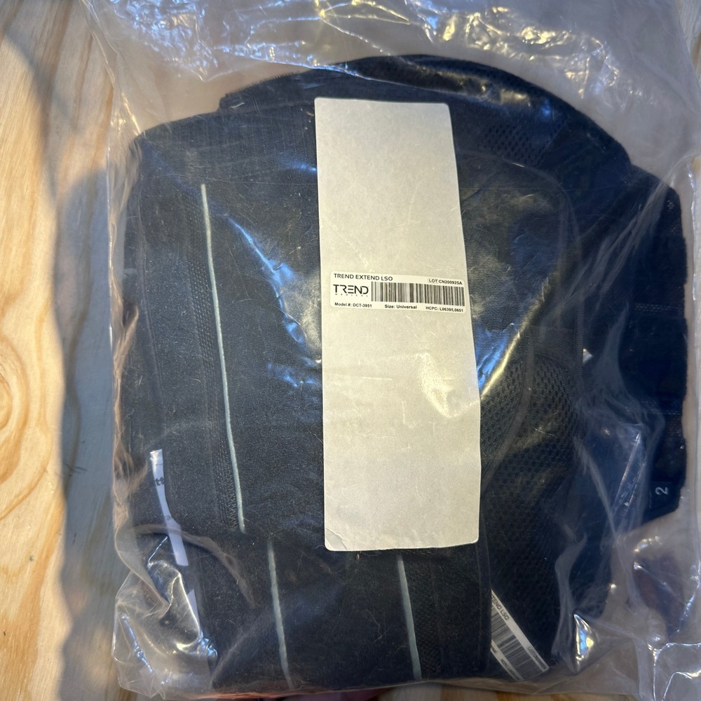 Trend Medical Extend LSO Back Brace Universal Model DCT-3951 Black Support
